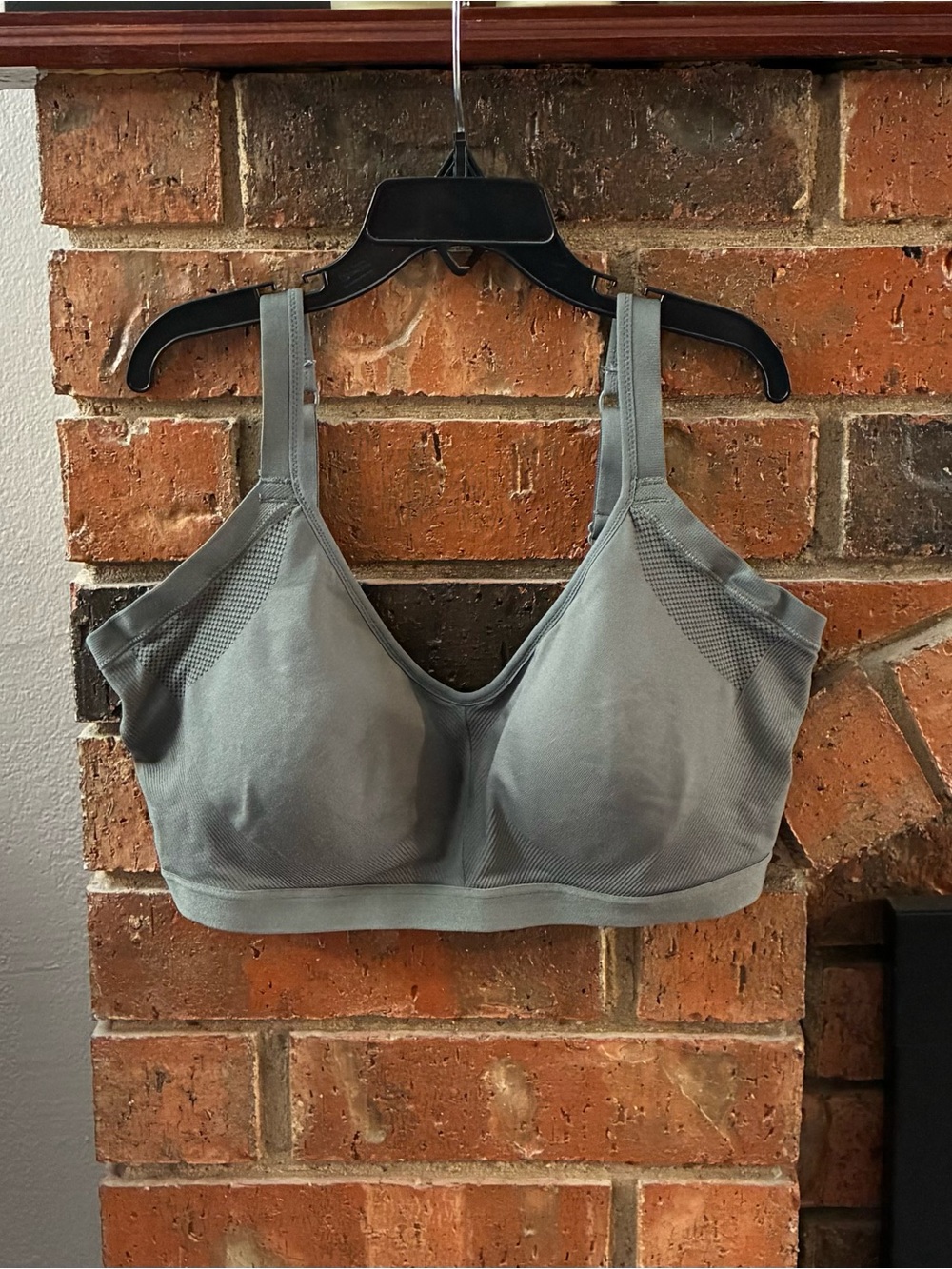 Warner's Seamless Wireless Bra in Gray